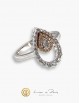 Bague Or Blanc & Rose 18K, Diamants