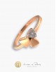 Bague Or Rose 18K, Diamants