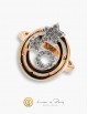 Bague Or Rose & Blanc 18K, Diamants