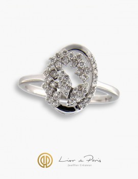 Diamonds White Gold Ring, 18K