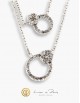 Collier Or Blanc 18K, Diamants