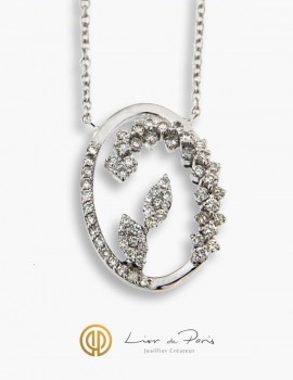 Diamonds White Gold Necklace, 18K