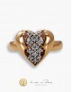 18K White & Pink Gold Ring, Diamond