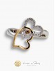 Bague Or Blanc & Rose 18K, Diamants