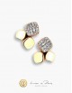 Boucle d'Oreilles Or Rose 18K, Diamants