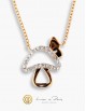 Collier Or Rose 18K, Diamants