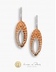 Boucle d'Oreilles Or  Blanc & Rose 18K, Diamants