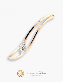 Bracelet Or Blanc & Rose 18K, Diamants