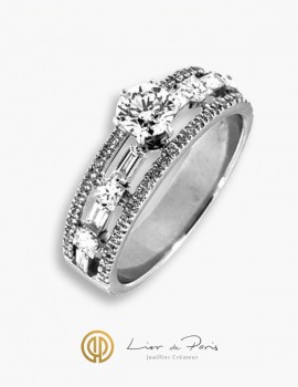 18K White Gold Solitaire, Diamonds