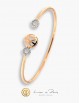 Bracelet Or Blanc & Rose 18K, Diamants