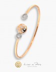 Bracelet Or Blanc & Rose 18K, Diamants