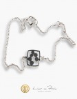 Bracelet Or Blanc 18K, Diamants
