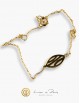 Bracelet Or Jaune 18K, Diamants