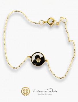 Bracelet Or Jaune 18K, Diamants