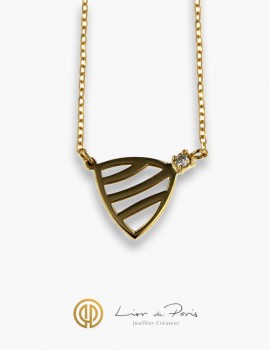 Collier Or Jaune 18K, Diamants