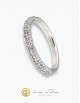 18K White Gold Wedding Band, Diamonds