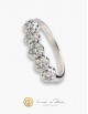 18K White Gold Wedding Band, Diamonds