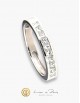 Alliance Or Blanc 18K, Diamants