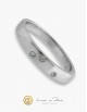 18K White Gold Wedding Band, Diamonds