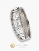 18K White Gold Wedding Band, Diamonds