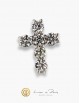 18K White Gold Cross, Diamonds