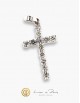 18K White Gold Cross, Diamonds