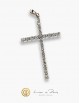 18K White Gold Cross, Diamonds