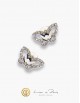Boucle d'Oreilles Or Blanc 18K, Diamants