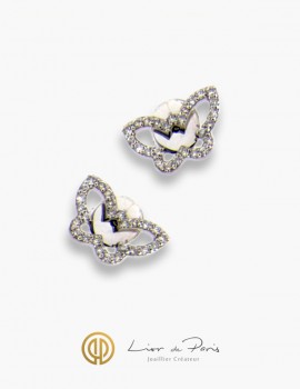18K White Gold Earrings, Diamonds