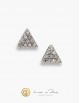 Boucle d'Oreilles Or Blanc 18K, Diamants