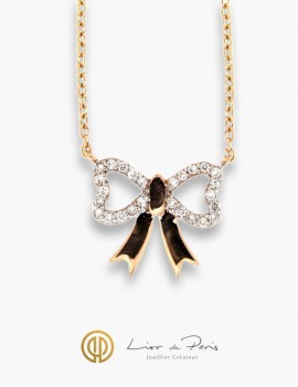 Collier Or Rose 18K, Diamants