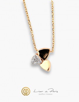 Collier Or Rose 18K, Diamants