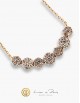 18K Pink Gold Necklace, Diamonds