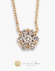 Collier Or Rose 18K, Diamants