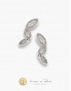 Boucle d'Oreilles Or Blanc 18K, Diamants