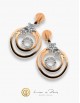 Pink & White Gold Earrings, Diamonds