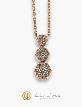 Collier Or Rose 18K, Diamants