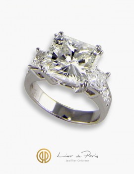 Solitaire Or Blanc 18K, Diamants